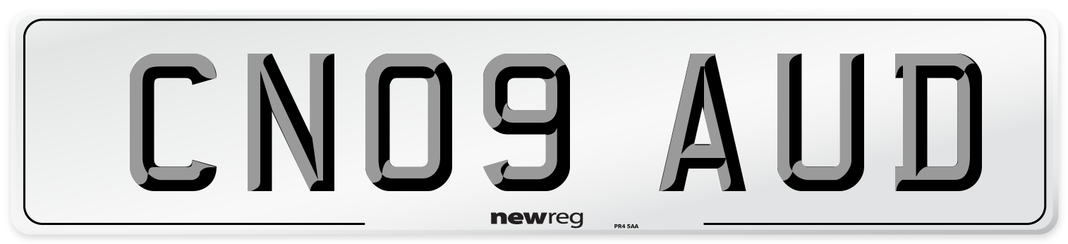 CN09 AUD Number Plate from New Reg